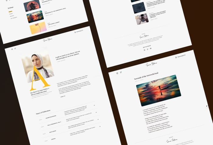 Adab — Personal Website Template - A minimal and clean personal website. Perfect for Academicians, Writers, Journalists, Influencers or anyone who wants to create a professional and polished online presence.