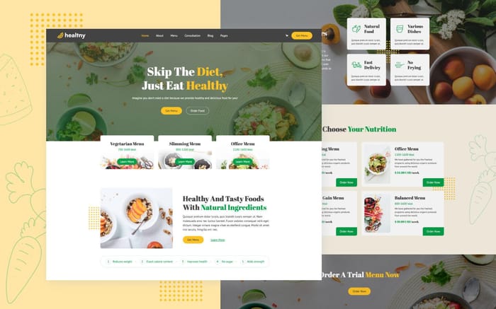 Healtny 128 - Food Website Template - Healthy 128 is a Professional Webflow Template for organic food, organic food store, food, shop, organic food shop, organic food products, food products, natural products, organic food restaurant, food restaurant, healthy food.