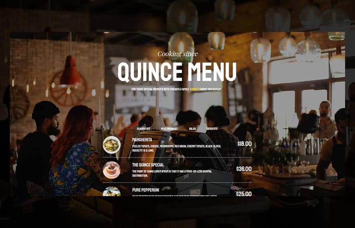 Quince - Restaurant Website Template - Quince is a modern template designed to create a professional web presence of your business. It is a contemporary and clean Webflow template with an attractive minimal design to express your business professionally.