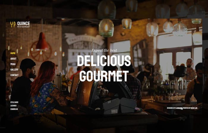 Quince - Restaurant Website Template - Quince is a modern template designed to create a professional web presence of your business. It is a contemporary and clean Webflow template with an attractive minimal design to express your business professionally.