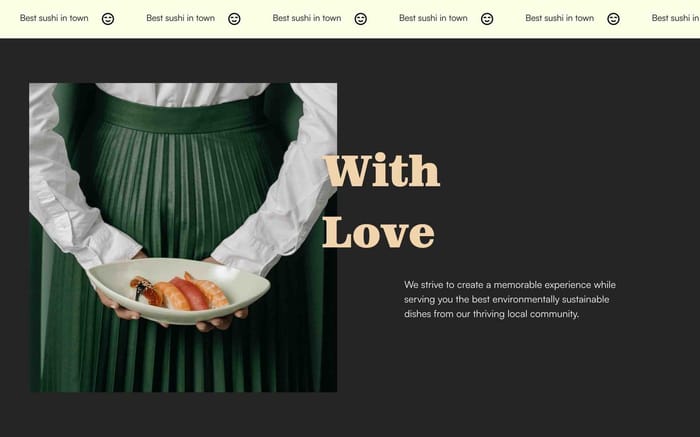 Mooshi - Restaurant Website Template - Mooshi is a one page modern solution for restaurants looking to launch a simple, clean website. Every single design element was meticulously crafted for your restaurant's needs to ensure the perfect minimal aesthetic.