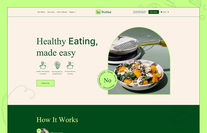 beWellfed - Food Website Template - beWellfed is a beautifully designed and carefully developed Webflow CMS and eCommerce template for food delivery companies, organic food shops, and other food-related service websites. Hit the below previews buttons to review in detail.