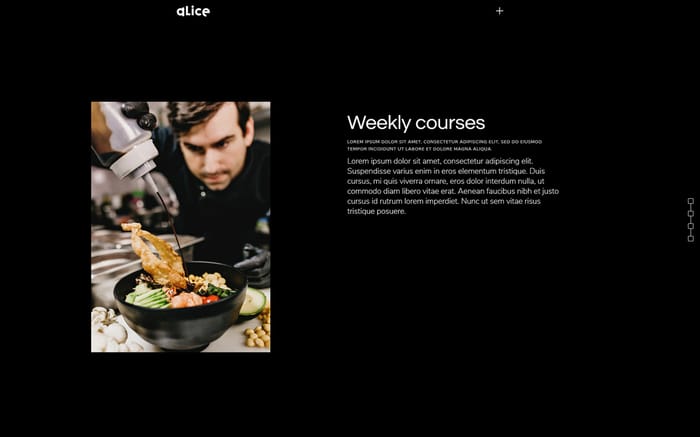 Alice - Restaurant Website Template - This single page template helps you craft a feature-rich website easy to adapt to any food&amp;drink business.
