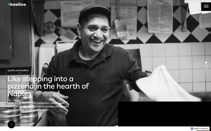 Basilico - Restaurant Website Template - Basilico is a fully responsive template that suits a broad range of businesses in the foodservice industry. You can find two different layouts that share a minimal and elegant design with great attention to usability and appealing interactions.