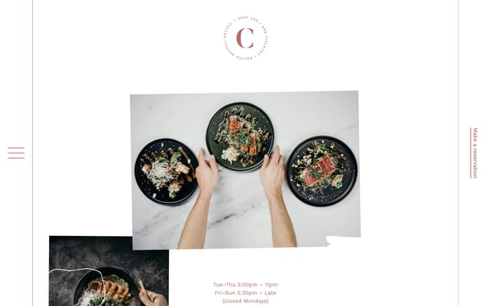 Cullen - Restaurant Website Template - Cullen is a stylish Webflow CMS template for restaurants, bars, cafés or any food-related business. Showcase photography, menus and take reservations in style with Cullen's suite of expertly designed pages.