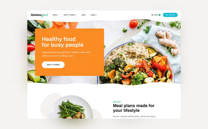 Galatea - Food Website Template - Galatea Webflow Ecommerce template is highly suitable for creating websites for food delivery, cafes, eco friendly products and restaurants.