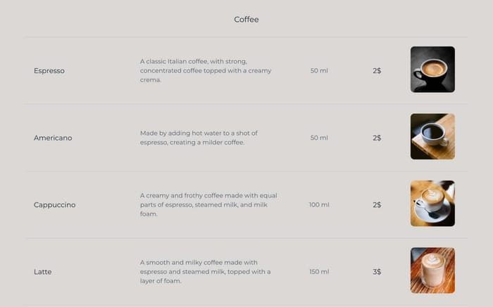 Joy - Coffee Shop Website Template - This template is Perfect for a coffee shop, cafes and restaurants with a minimal design displaying coffee menu items. Highly responsive that will look great on any device. Built with Webflow CMS, this template is easy to customise and update.
