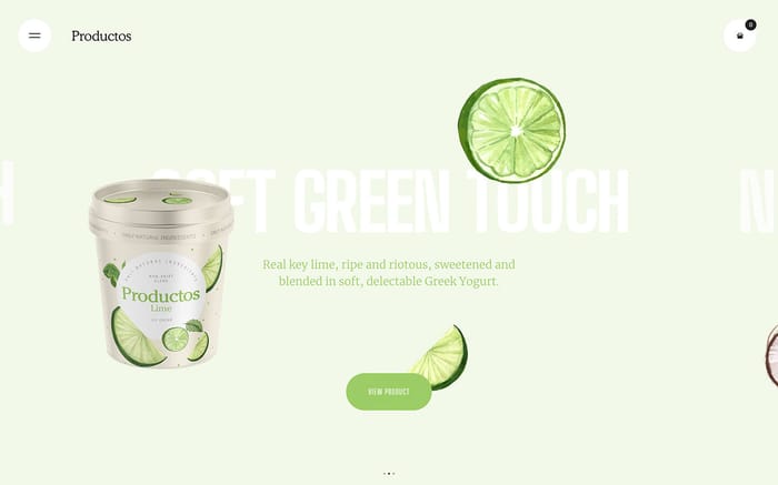 Productos - Food Website Template - Big, colorful design that keeps the focus on your products. Designed to scale startups into successful online stores. Great for small inventories.