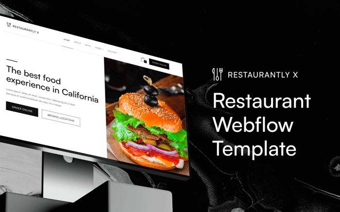 Restaurantly X - Restaurant Website Template - Presenting Restaurantly X, our top-notch Restaurant Webflow Template &amp; UI Kit created for modern restaurants looking to have a world class website. If you want to take your cafe, bar or restaurant to the next level, this is the template for you.