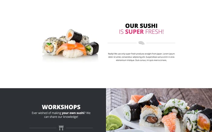Zooshi - Restaurant Website Template - Are you a restaurant owner? This modern responsive template will fit your taste! Or just want to show your work online? With Zooshi it’s easy to impress your visitors.