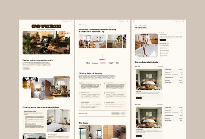 Coterie — Real Estate Industry Template - Tailored to meet the unique needs of property management companies, real estate agents, and developers, the Coterie template elevates your online presence with sophistication and style.