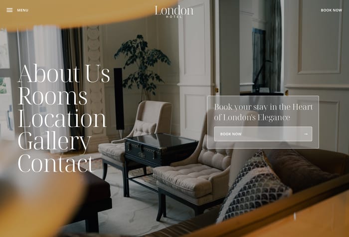 LondonHotel — Luxury Hotel Template - Introducing London Hotel a cutting-edge, no-code, responsive hotel Framer template designed to cater to the unique needs of the modern hotelier.