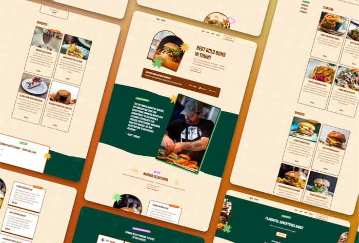 Berger — Restaurant Template - Berger elevates your restaurant or cafe with a bold tailored design for small business owners, showcasing your bold flavors and captivating visitors seeking exceptional dining experiences.