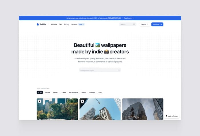 Sellfile — Directory Website - Easily create your own directory with Sellfile, and then monetize it with integrations. Download files, filter by tags, lock content and get a bunch of custom code components that boost site performance