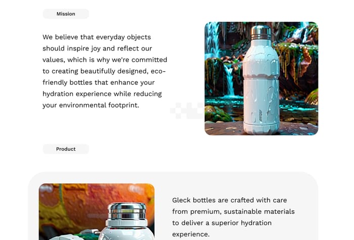 GleckArtisan — Modern Product Template - Discover our Gleck Artisan Tumblr Shop template, featuring five thoughtfully designed pages to showcase your artisan creations. Each page presents a unique platform to exhibit your craftsmanship and engage your audience.
