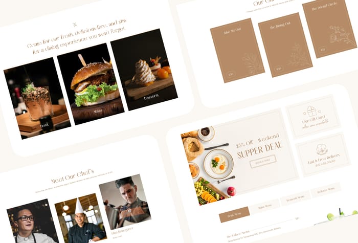 NewWave — Restaurants Template - Ultimate Solution for Restaurants on Framer. Suitable for any type of restaurant like Seafood, cafe, bar, fine dining, traditional, Italian, Asian fusion, Family style, Indian, Steak, Bakery and more.