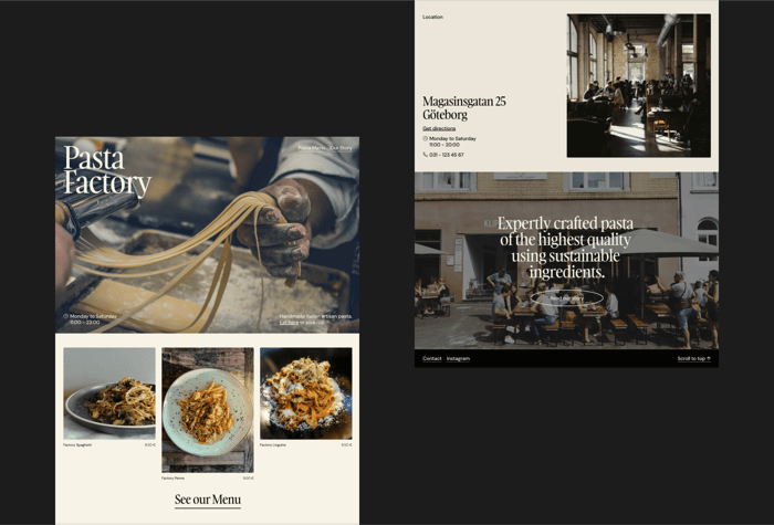 PastaFactory — Restaurant &amp; Cafe Template - This template is perfect for restaurants, cafes, bars and food trucks. Pasta Factory template features fluid animations and a clean and professional look that stands out from the crowd.