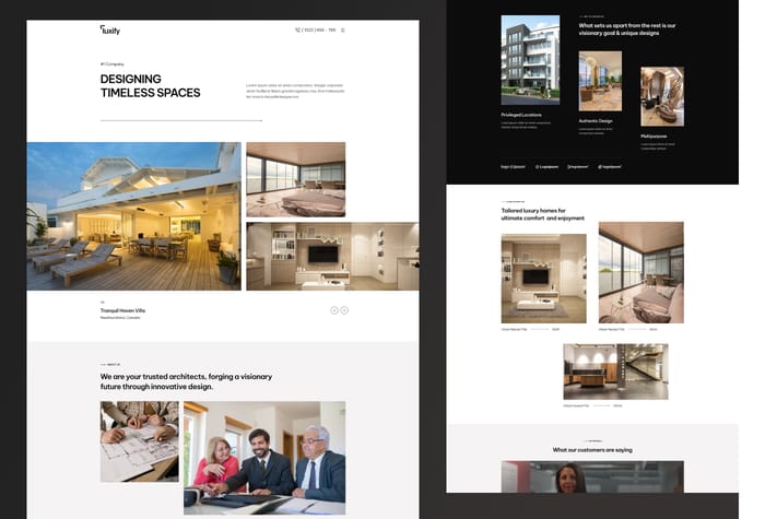 Luxify — Architecture Agency Template - Luxify - Architecture Agency Template is a sleek Framer template designed for architecture, interior decor, and architectural businesses. It offers a variety of modern and ready-to-use templates, allowing firms to showcase their projects.