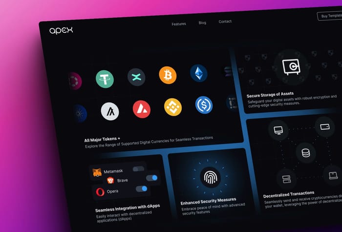 ApexWallet — App Template - Unlock the power of your WEB3 site with this responsive template. Seamlessly designed for desktop, tablet, and mobile screens.