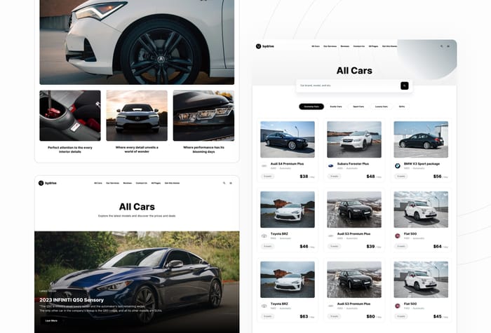 ByDrive —  Car Booking Website - Rent a car, sell a vehicle, or book a car for rent with our no-code template for Framer.