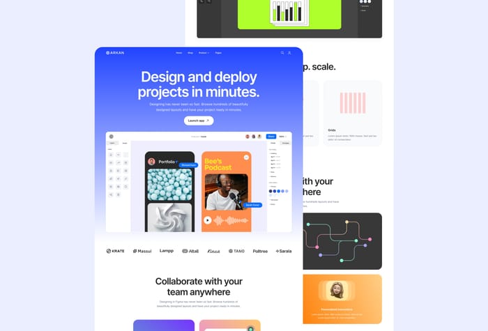 Arkan — SaaS Business Website - Take your SaaS business to new heights with Arkan - a vibrant and responsive, multi-layout SaaS template with 12 diverse pages, unique interactions, and stellar animations.