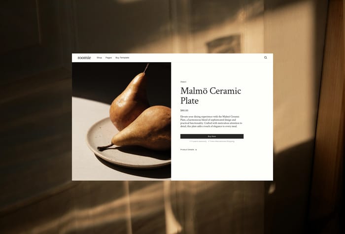 Roomie — Furniture Ecommerce Template - The definitive 19+ pages eCommerce template meticulously crafted to elevate the online presence of your small business. Immerse your audience in a visually stunning shopping experience that seamlessly merges sophisticated design with advanced interactions.
