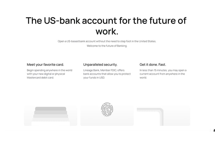 DigitalBanking — Landing page - A landing page for a digital banking institution showcasing interactive features of the company or product.