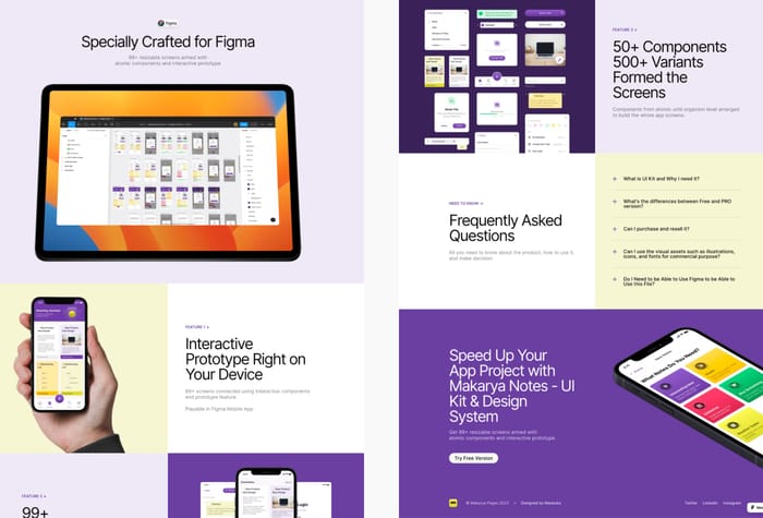 MakaryaPages - Product Website - Boost UI Kit product promotion with this precise and simple landing page.