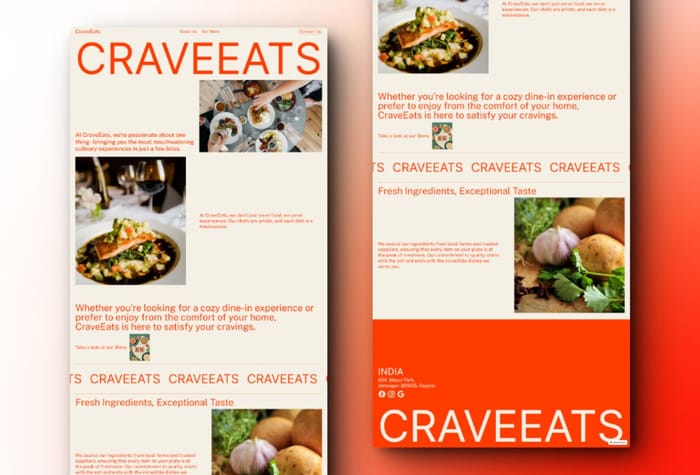 CraveEats — Restaurant Website - CraveEats is the ultimate solution for restaurant owners looking to create a captivating online presence. This template, meticulously crafted, offers everything you need to showcase your culinary excellence and engage your customers.