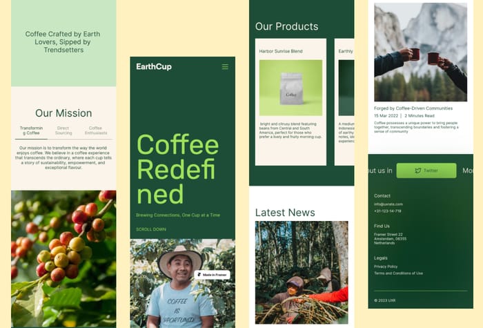 EarthCup — Small Business Template - EarthCup is a small business template with some mission statements, product showcase and CMS blog