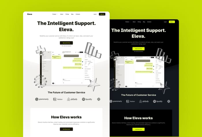 Eleva — SaaS Website - Eleva is a Framer template tailored for SaaS products. Its intuitive navigation paired with systematic categories enables visitors to navigate your content effortlessly. With a design that emphasizes clarity and simplicity, everything appears straightforward and pleasing to the eye.
