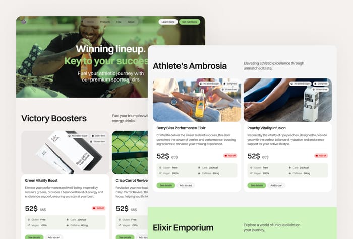Hydrate — eCommerce Template - Empower your e-commerce dreams with our versatile template, designed for unique product sellers. Effortlessly showcase and sell your products, with easy customization, responsive design, payment integration and well-organized CMS. Start your online business today!