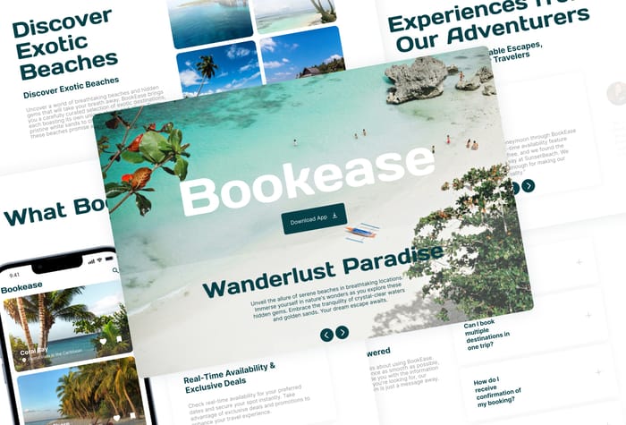 Bookease — Travel Website - Introducing BooEase — a responsive and versatile website template meticulously crafted to elevate your travel booking business. BookEase revolutionizes the way travelers explore and book dream getaways, offering a seamless and visually captivating experience that redefines online travel booking. 