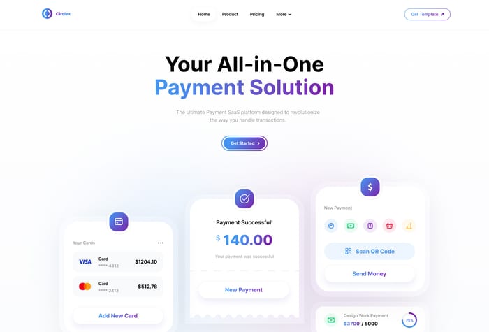 Circlex — SaaS Website - Circlex is a cutting-edge Payment SaaS designed specifically for Framer Templates, offering seamless and secure payment processing for your creative projects. With Circlex, you can elevate your design and development game by effortlessly integrating payment functionality into your Framer Templates. 