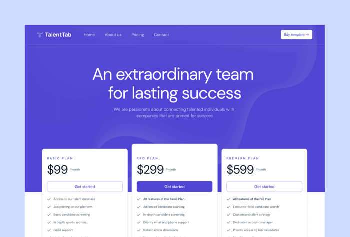TalentTab — Recruitment Agency website - Are you an external recruitment agency looking to showcase your exceptional services and attract new clients? Look no further! Our Recruitment Agency Framer Template is designed specifically for agencies like yours, offering a seamless and visually stunning solution to promote your recruitment services.