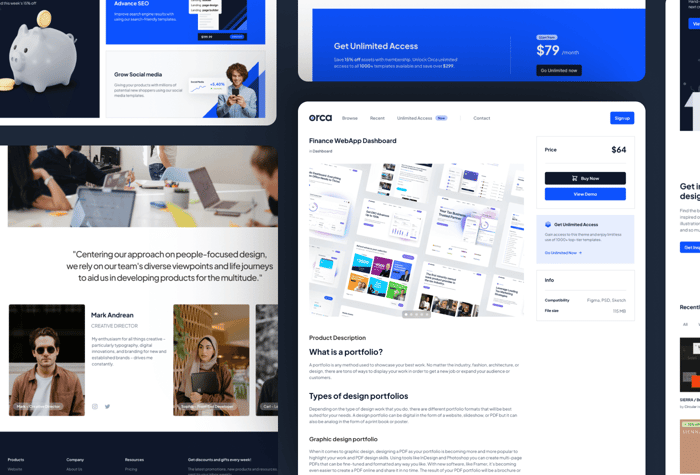 Orca — Digital downloads website - Introducing Orca, the Framer template for digital downloads. Featuring a pricing page with a switchable pricing table, FAQ, and contact page for support.



Enhance your online sales journey with the seamless integration of selling digital products within Framer, powered by Lemon Squeezy. Utilize our expertly designed Framer template, meticulously crafted to aid designers, creatives, and marketers in creating a personalized e-commerce solution. Benefit from the cutting-edge and intuitive checkout system provided by Lemon Squeezy, ensuring a streamlined and user-friendly experience.