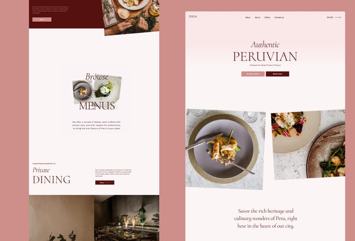 Perum — Restaurant Website Template - Set the table for success with Perum, a restaurant theme that marries minimalism with opulence. Its ultra-minimalistic approach assures that your restaurant's essence is communicated in the most luxurious manner. A streamlined array of features ensures your site has everything it needs and nothing it doesn't.