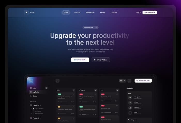 Pulsar — SaaS Template - Pulsar - Framer template is a visually stunning and highly functional design crafted to meet the needs of software-as-a-service (SaaS) businesses. With its elegant and modern aesthetic, the template offers a seamless user experience that captivates visitors and showcases the value of your SaaS product.