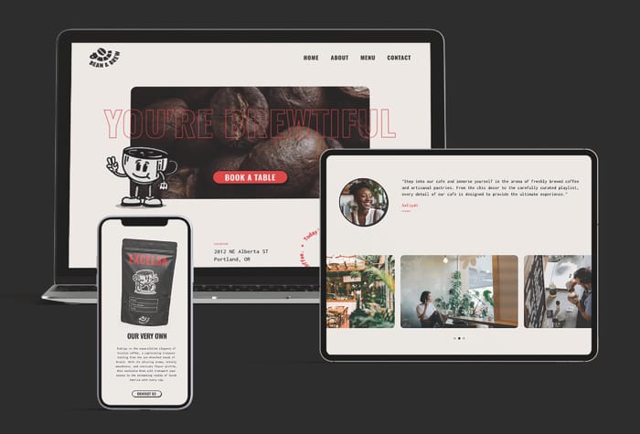 Brewtiful — Cafe Website Template - A stylish and modern website template designed exclusively for cafes, restaurants, and bars.