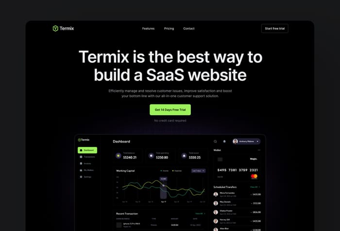 Termix — Startup Website Template - Termix is a high-quality Framer template designed specifically for SaaS and startup websites. Termix provides an excellent user experience for your visitors.