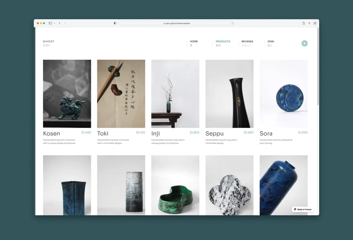 Ghost —  Handcrafted Products Store Template - Introducing the 'Ghost' website template, the perfect solution for selling your beautiful handcrafted products online. With its clean and minimalist design, the 'Ghost' template lets your products shine and creates a seamless shopping experience for your customers. Whether you're just starting out or looking to refresh your existing online store, the 'Ghost' template is a great choice for any small business owner.