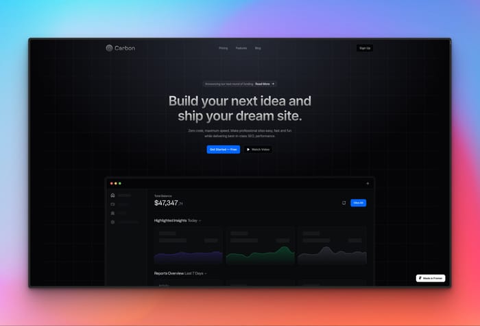 Carbon — Landing Page Template - Elevate your startup or digital product to new heights of success. Grab attention, convert visitors into loyal customers, and watch your business thrive. Unleash the power of Carbon today and unlock a world of possibilities for your brand.