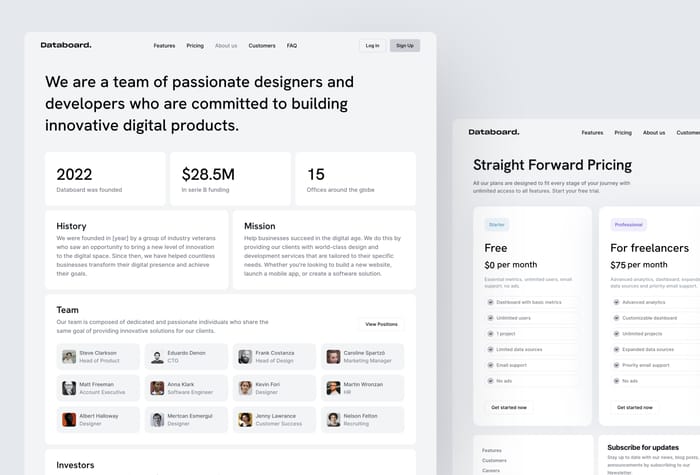 Databoard — SaaS Portfolio - Databoard is the ultimate Framer template for building modern, data-driven SaaS startups. With a sleek and intuitive design, Databoard provides all the essential features you need to showcase your product, engage your users, and grow your business.