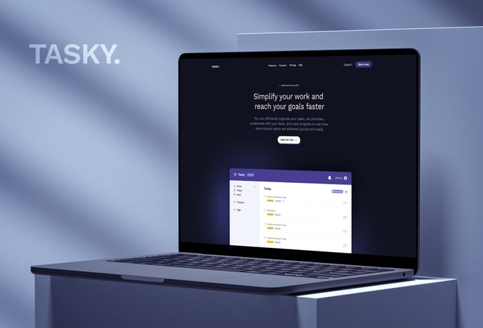 Tasky — Product Template - A beautiful and functional template for launching and marketing your product. Value your product and company even more.