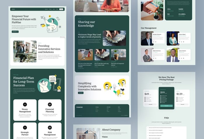 Finwise — Professional Framer Template - Finwise - a sleek and contemporary Framer template tailored to meet the needs of fintech companies, as well as both startups and established organisations operating in the financial sector. The template is made for Framer and is 100% customisable &amp; fully responsive to look beautiful on all devices.
