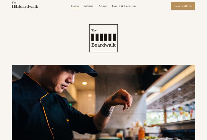 The Boardwalk — Restaurant Template - Create a stunning restaurant website easily with The Boardwalk Framer template. Showcase your menu, book reservations, and tell your story.