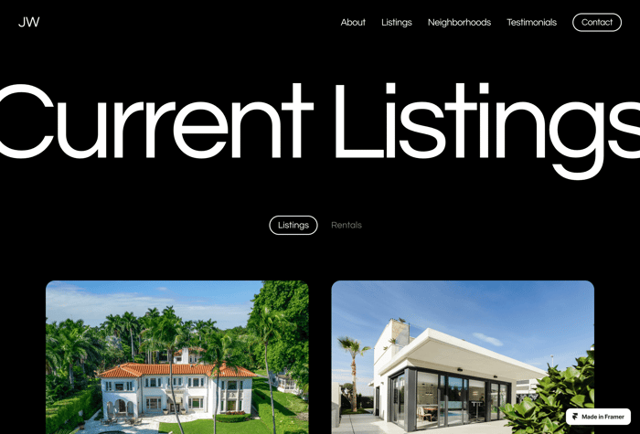 Agent — Real Estate Template - A customizable Framer template for real estate agents to showcase their work online. With a clean and elegant design, smooth animations, and the latest Framer features, you can create a stunning, fully responsive website without coding skills. Publish with a free subdomain or custom domain and start showcasing your work today!