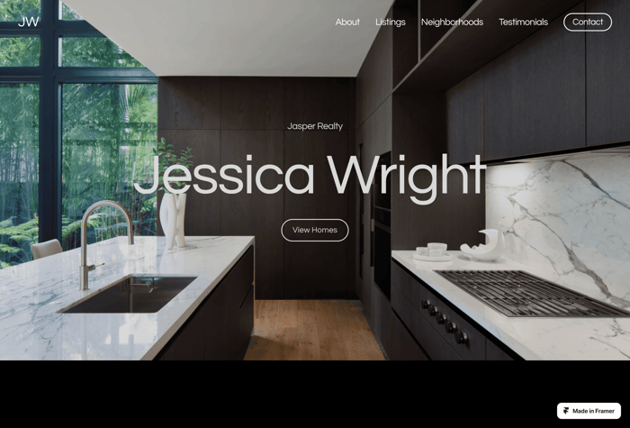 Agent — Real Estate Template - A customizable Framer template for real estate agents to showcase their work online. With a clean and elegant design, smooth animations, and the latest Framer features, you can create a stunning, fully responsive website without coding skills. Publish with a free subdomain or custom domain and start showcasing your work today!