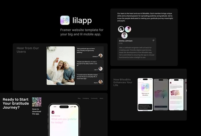 lilapp —  Mobile Apps Template - lilapp is a simple, scalable website template for mobile apps, ideal for apps of any size. It's carefully designed with attention to detail, offering attractive layouts and subtle effects that engage the audience.
