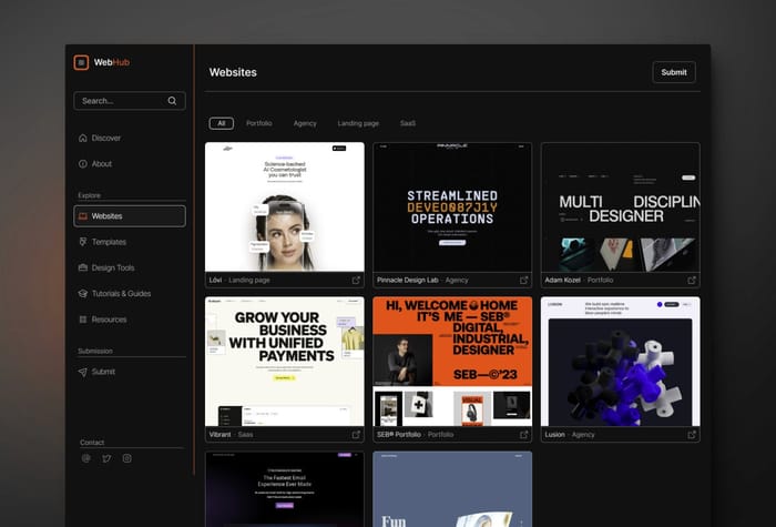 WebHub — Curation Website Template - WebHub is a dynamic curation platform template designed to showcase the best of the web. With its sleek design and intuitive interface, WebHub allows users to easily discover and explore a curated selection of websites and templates.